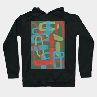 Abstract, green, red and blue. Hoodie